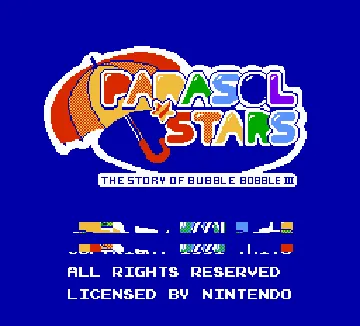 Parasol Stars - Rainbow Islands II (Europe) screen shot title